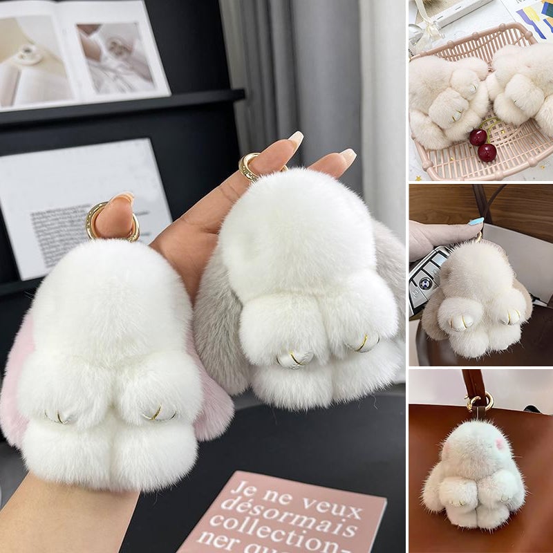 Handgemachte weiche Bunny PomPom-Anhänger