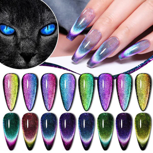Christmas Gift idea 49%OFF Glitter Rainbow Cat Eye Gel Nail Polish