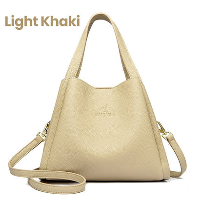 Best Gift for Her - Fashionable Classic Multi-Functional Soft Embossed Leather Bag